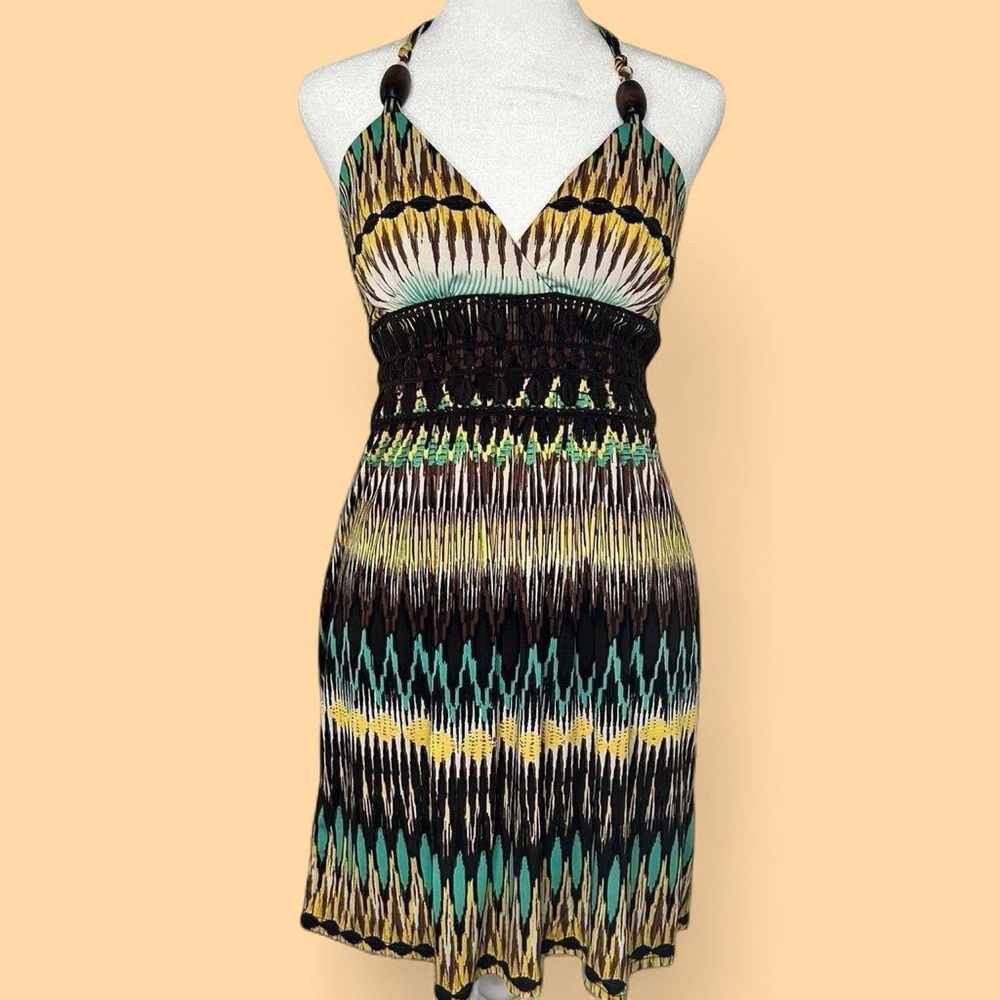Sequin Hearts Multicolored Halter Dress